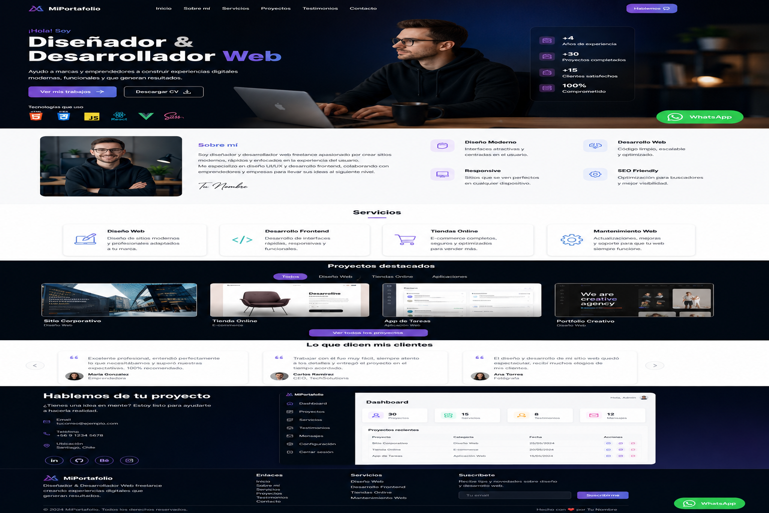 Landing de Portafolio / Freelancer Profesional