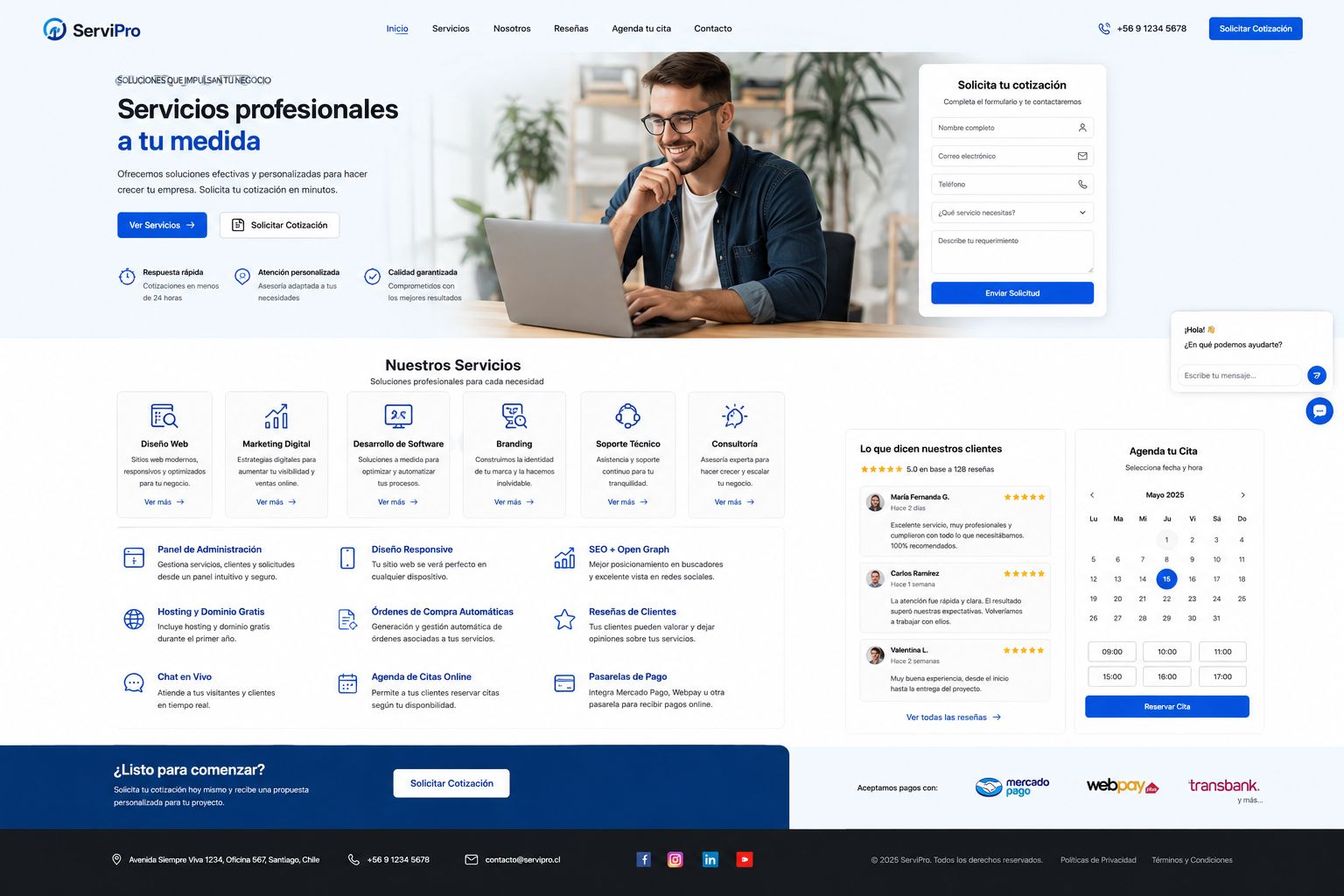 Tienda de Servicios / Cotización Profesional