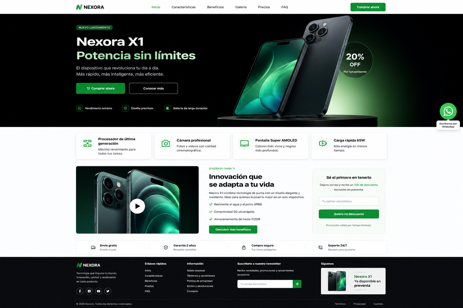 Landing de Producto / Lanzamiento Básica